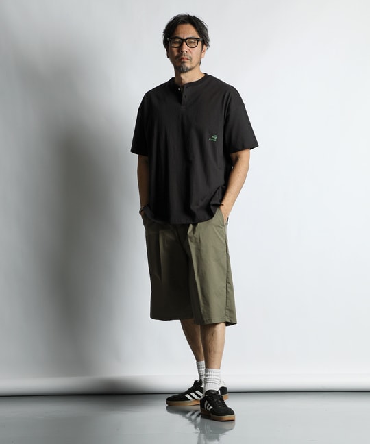 セットアップ対応 ヘビーウェイト ヘンリーネックTEE