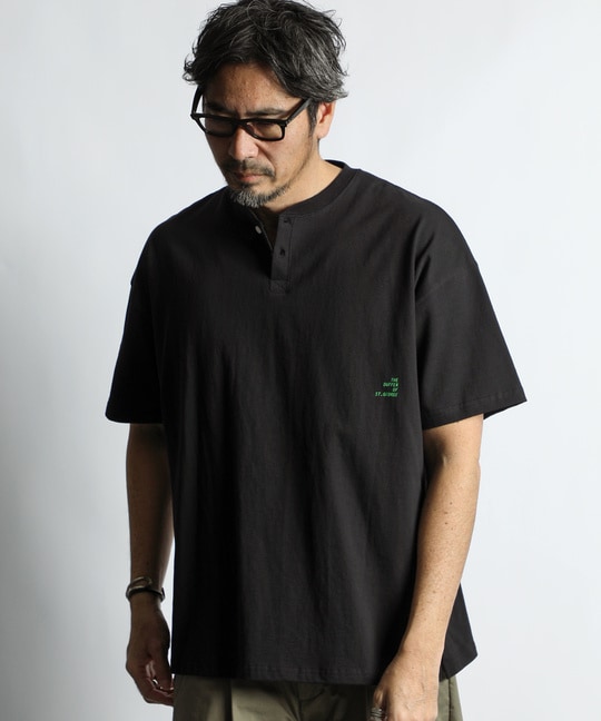 セットアップ対応 ヘビーウェイト ヘンリーネックTEE
