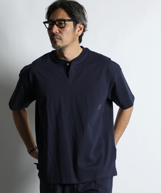 セットアップ対応 ヘビーウェイト ヘンリーネックTEE