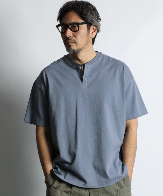 セットアップ対応 ヘビーウェイト ヘンリーネックTEE
