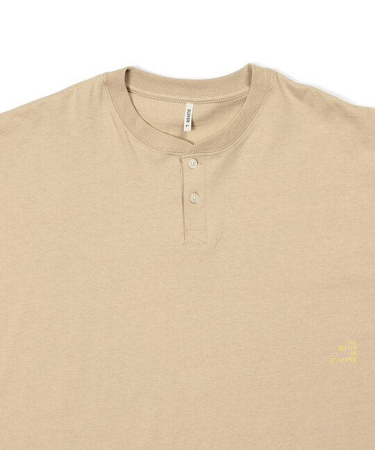 セットアップ対応 ヘビーウェイト ヘンリーネックTEE