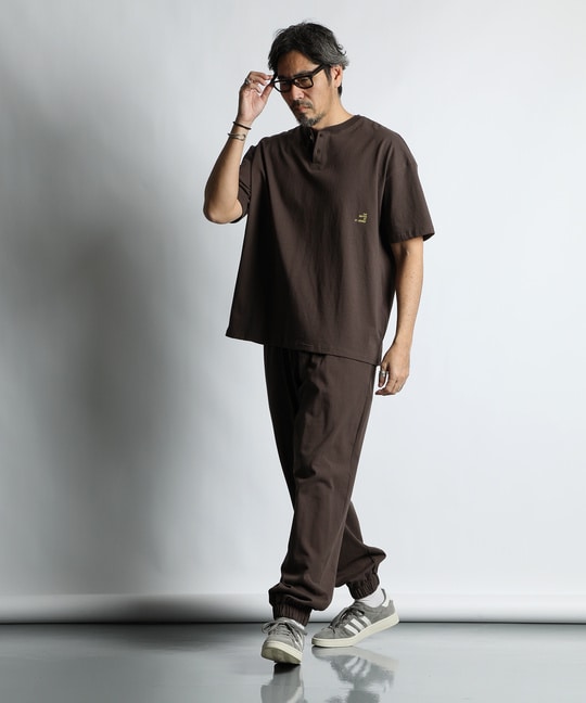 セットアップ対応 ヘビーウェイト ヘンリーネックTEE