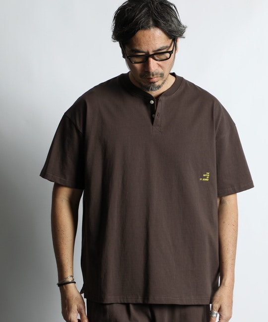 セットアップ対応 ヘビーウェイト ヘンリーネックTEE