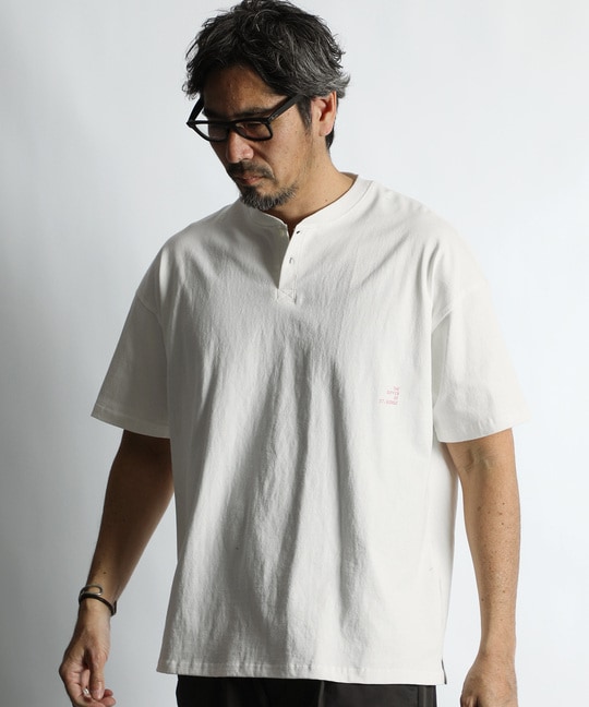 セットアップ対応 ヘビーウェイト ヘンリーネックTEE