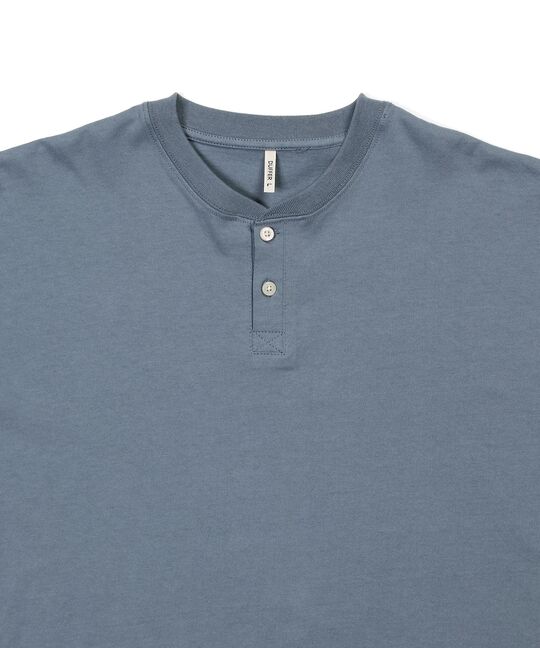 セットアップ対応 ヘビーウェイト 7分袖 ヘンリーネックTEE