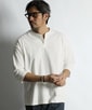 セットアップ対応 ヘビーウェイト 7分袖 ヘンリーネックTEE