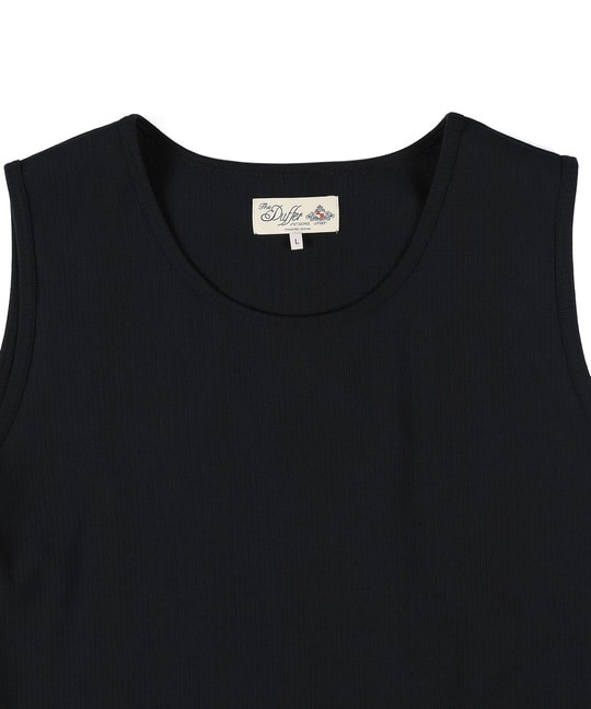 高収縮機能素材「エアフレックス」ランダムリブ タンクトップ