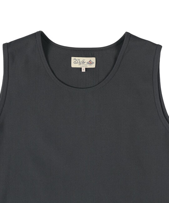 高収縮機能素材「エアフレックス」ランダムリブ タンクトップ