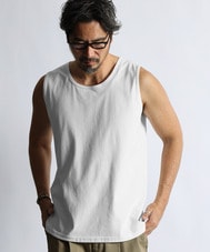 高収縮機能素材「エアフレックス」ランダムリブ タンクトップ