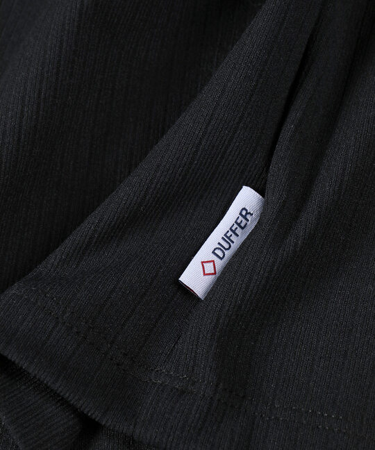 高収縮機能素材「エアフレックス」ランダムリブ 7分袖Tシャツ