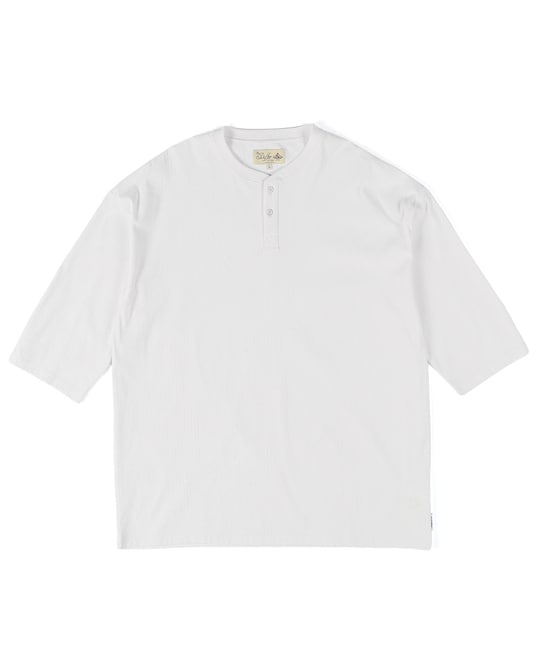 高収縮機能素材「エアフレックス」ランダムリブ 7分袖Tシャツ