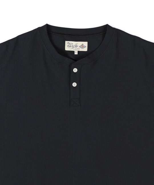 高収縮機能素材「エアフレックス」ランダムリブ 7分袖Tシャツ