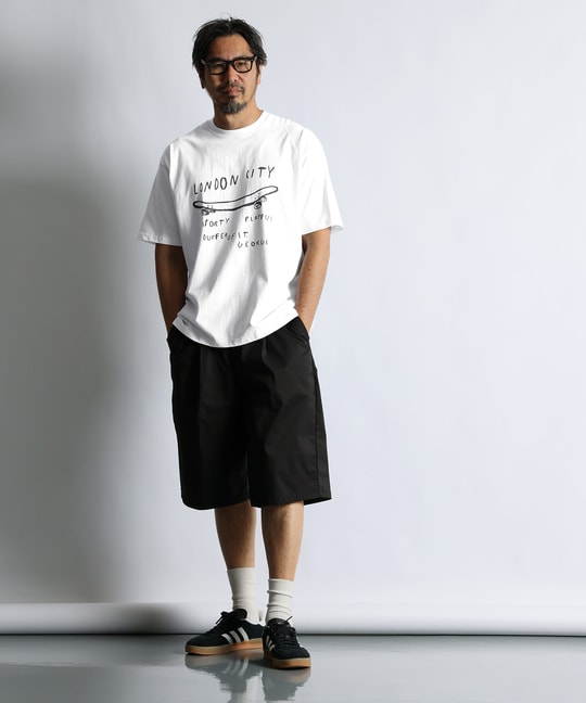 パウダーブリーチ 手書き風 プリントTシャツ