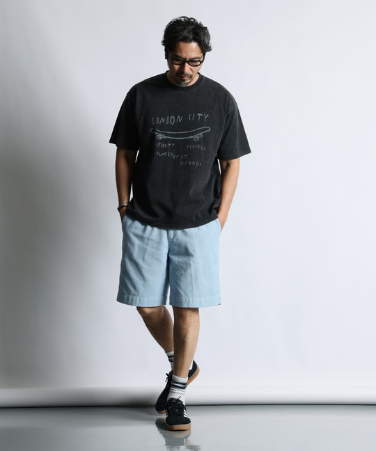パウダーブリーチ 手書き風 プリントTシャツ