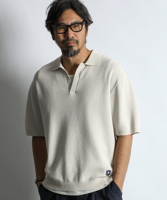 メッシュニット スキッパーポロ