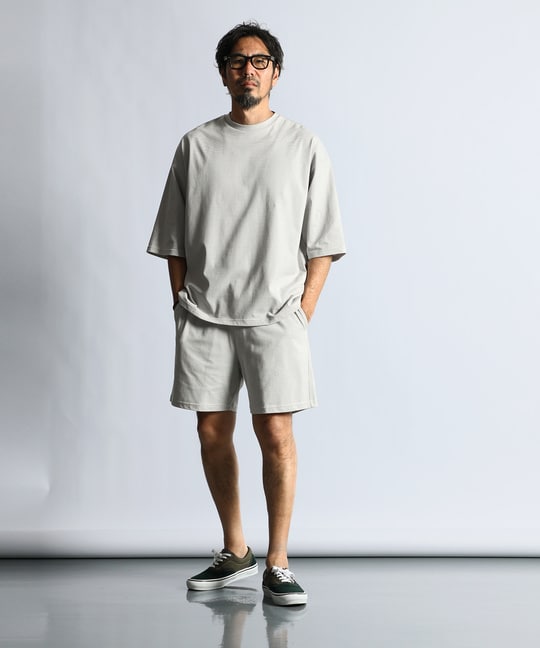 セットアップ 2層構造クールマックスナローボーダーTシャツ