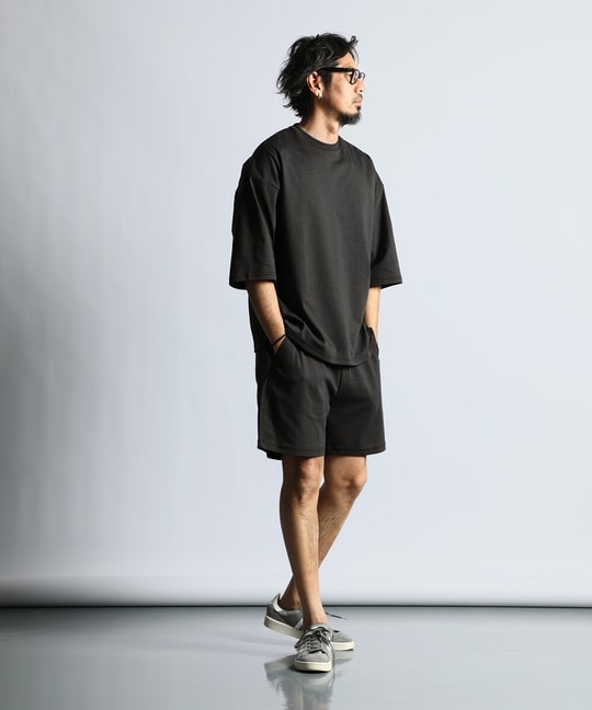 セットアップ 2層構造クールマックスナローボーダーTシャツ