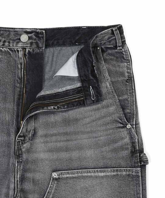 ヴィンテージ加工 ダブルニー デニムショーツ