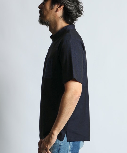 クールマックス ハニカムボーダー ポケットTシャツ