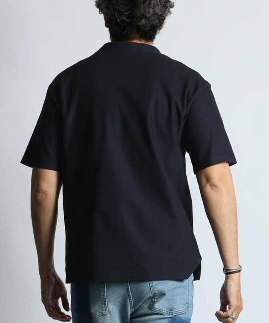クールマックス ハニカムボーダー ポケットTシャツ
