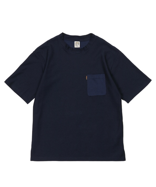 クールマックス ハニカムボーダー ポケットTシャツ