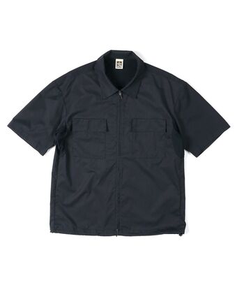 セットアップ対応 ポリエステルドットメッシュ 半袖シャツ
