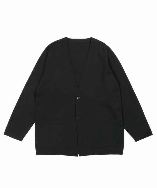 セットアップ ノーカラー リラックス ニットジャケット【WEB限定