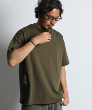 〔BLACK LABEL〕：オーバーサイズ ヘンリーネックTシャツ / 度詰め天竺