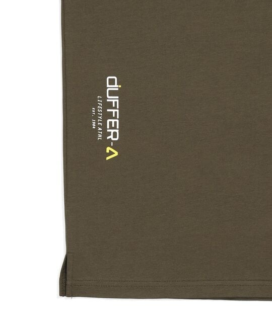 〔BLACK LABEL〕：オーバーサイズ ヘンリーネックTシャツ / 度詰め天竺