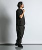 〔BLACK LABEL〕：オーバーサイズ ヘンリーネックTシャツ / 度詰め天竺