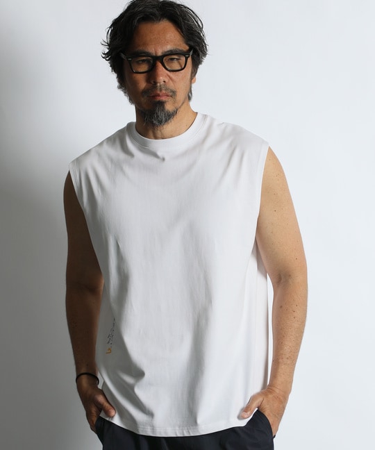 〔BLACK LABEL〕：度詰め天竺 ノースリーブTシャツ