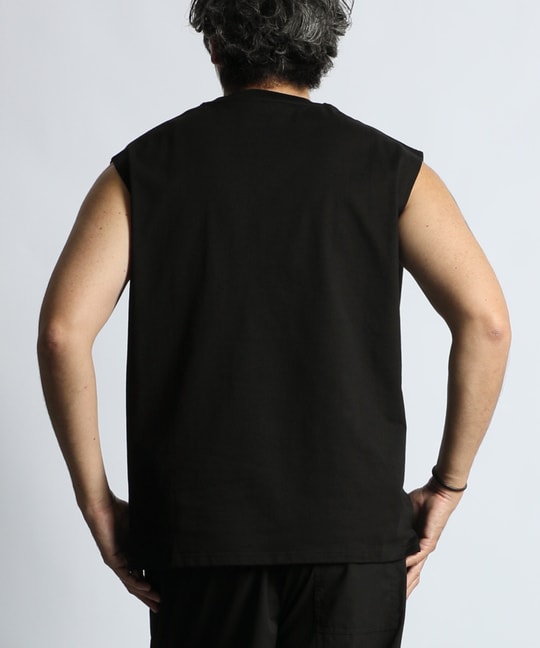 〔BLACK LABEL〕：度詰め天竺 ノースリーブTシャツ