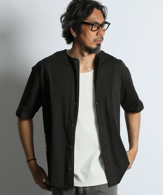 〔BLACK LABEL〕：度詰め天竺 ベースボールシャツ