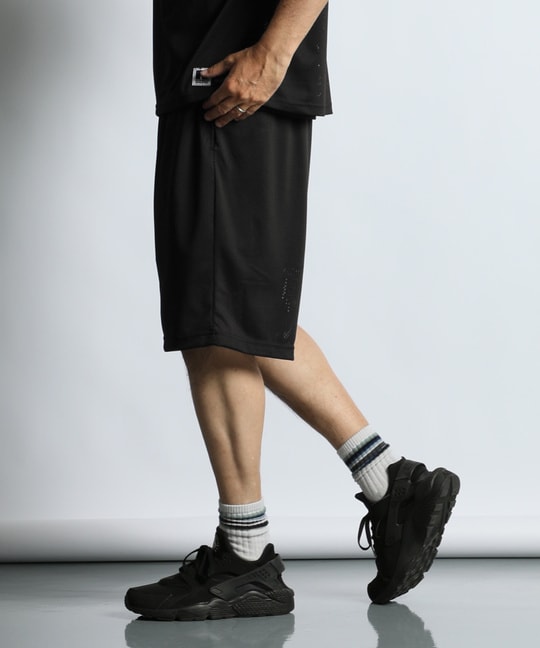 〔BLACK LABEL〕：セットアップ対応 ラッセルアスレティック別注 メッシュショーツ