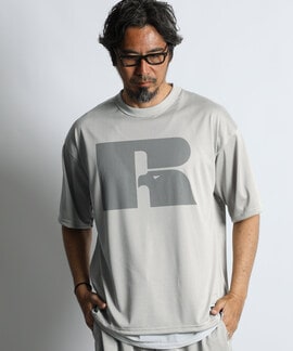 〔BLACK LABEL〕：セットアップ対応 ラッセルアスレティック別注 メッシュTシャツ