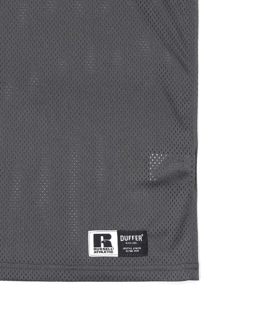 〔BLACK LABEL〕：セットアップ対応 ラッセルアスレティック別注 メッシュTシャツ
