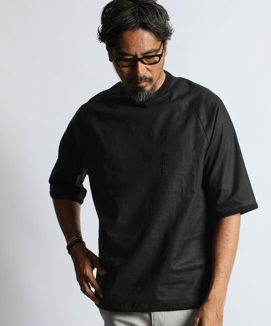 綿麻ストレッチ ハイブリッドTシャツ