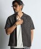 オンブレーミニチェック 半袖開襟シャツ