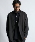 セットアップ ノーカラー リラックス ニットジャケット【WEB限定アイテム】