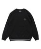〔BLACK LABEL〕：自宅で洗える ジャガードロゴニット