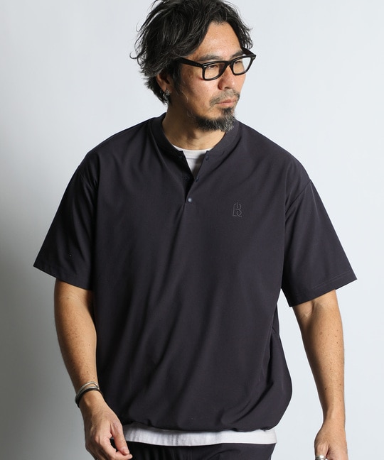 〔BLACK LABEL〕：セットアップ対応 ストレッチ 半袖トップス
