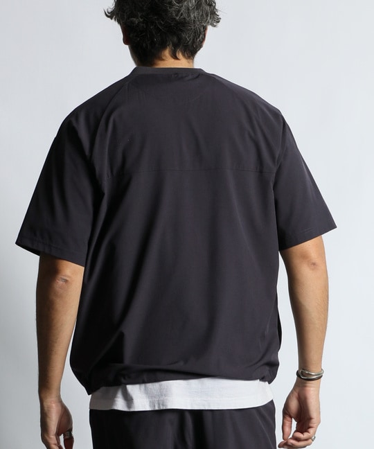 〔BLACK LABEL〕：セットアップ対応 ストレッチ 半袖トップス