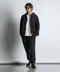 〔BLACK LABEL〕：セットアップ対応 ストレッチ フーデッドブルゾン