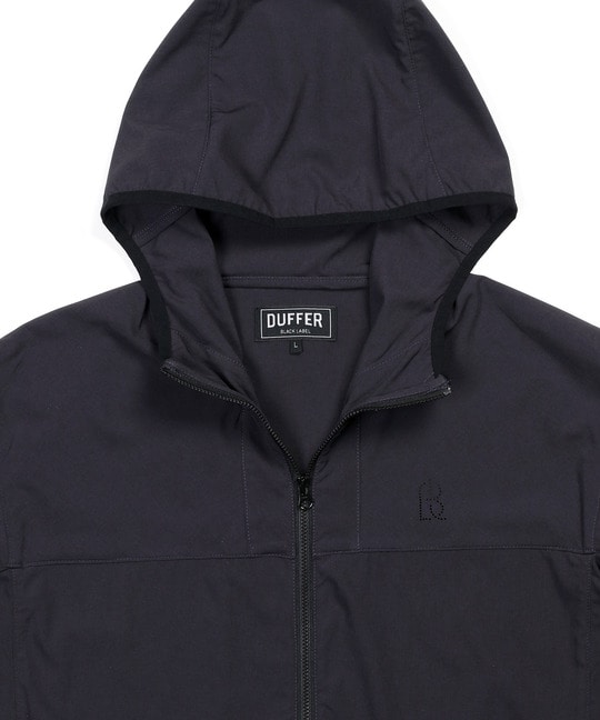 〔BLACK LABEL〕：セットアップ対応 ストレッチ フーデッドブルゾン