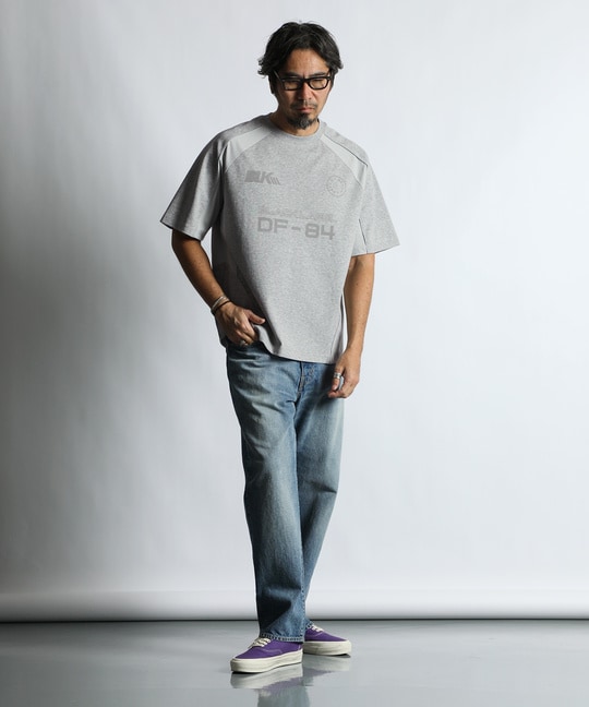 〔BLACK LABEL〕：ソロナポンチ メッシュパネル ゲームTEE
