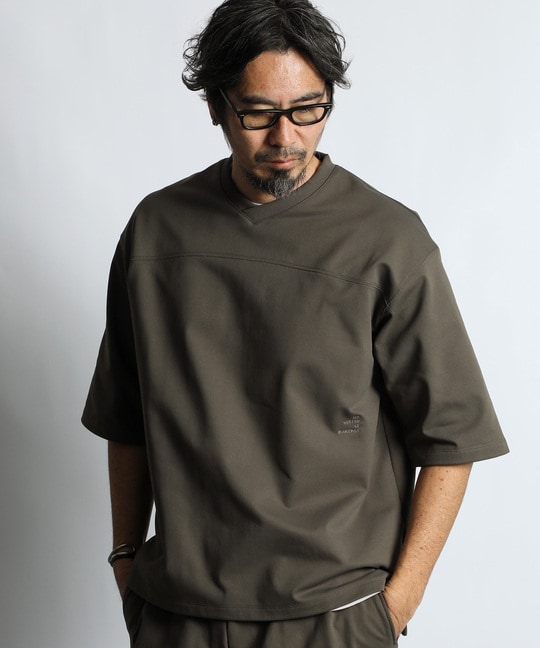 機能素材 「エアフレックス」セットアップ Vネック フットボールTEE