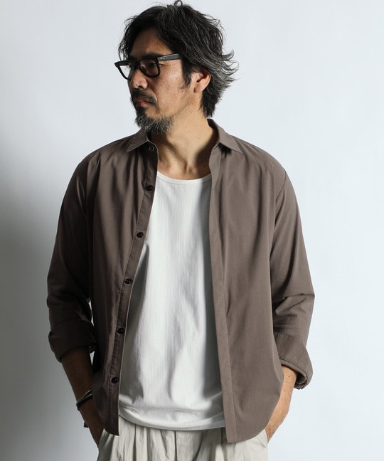 セットアップ対応 フライフロント スーパーストレッチ シャツブルゾン