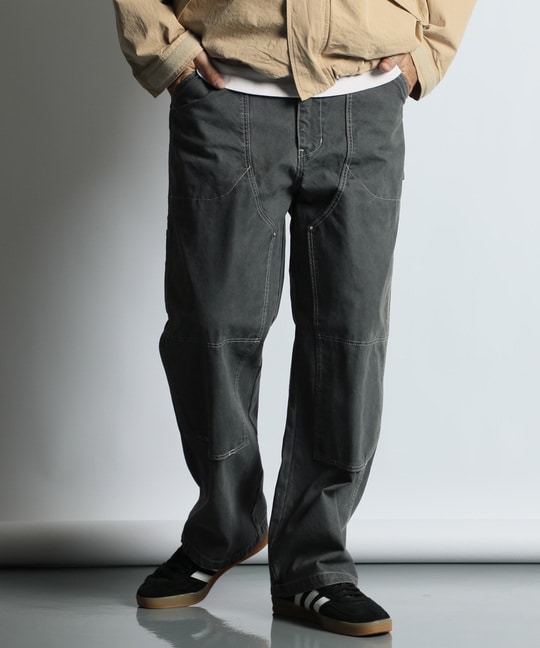 ヴィンテージ加工 ダック ダブルニー ワークパンツ ｜The DUFFER of St