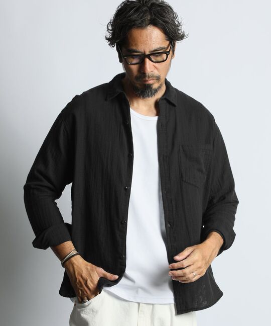 製品染め ダブルガーゼ リラックスカジュアル