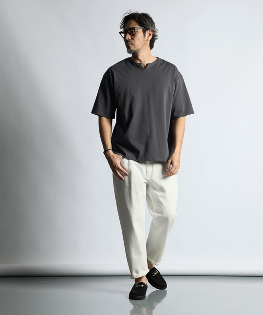 シルキータッチ キーネックTシャツ